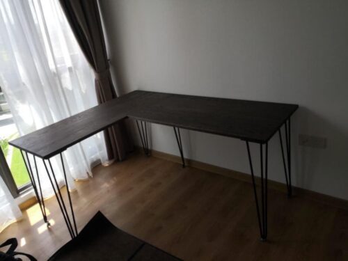 LEIGHTON L-Shape Solid Wood Table photo review