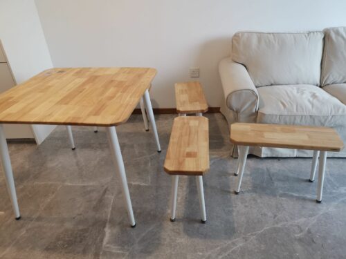 CHUCK Solid Wood Dining Set photo review