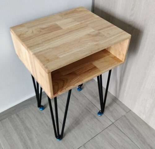 JENNIN Solid Wood Bedside Table photo review